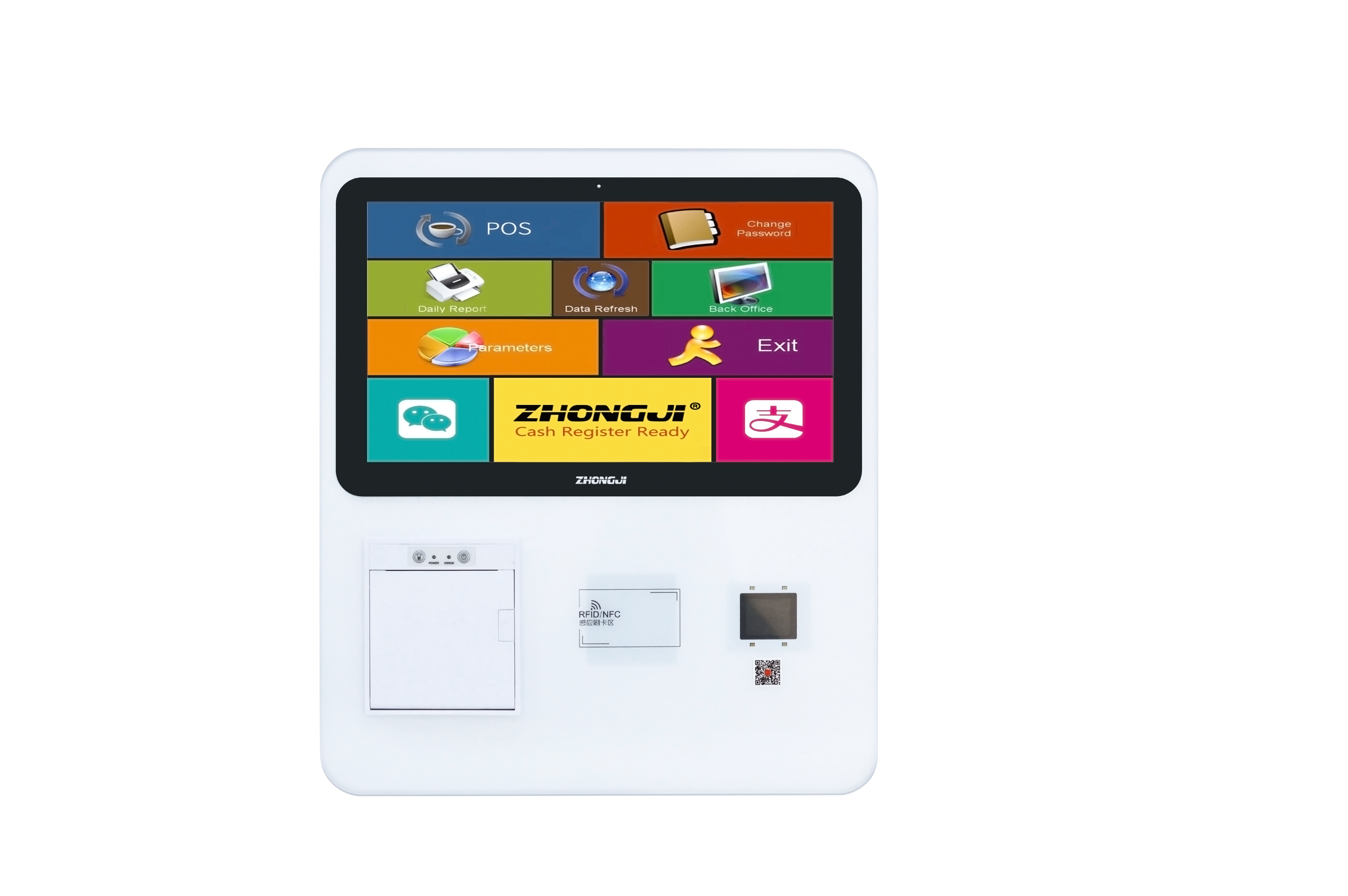 ZHONGJI® A12M POS System 15.6"Capacitive Screen Self-Checkout PC Machine for Retail/Supermarkets
