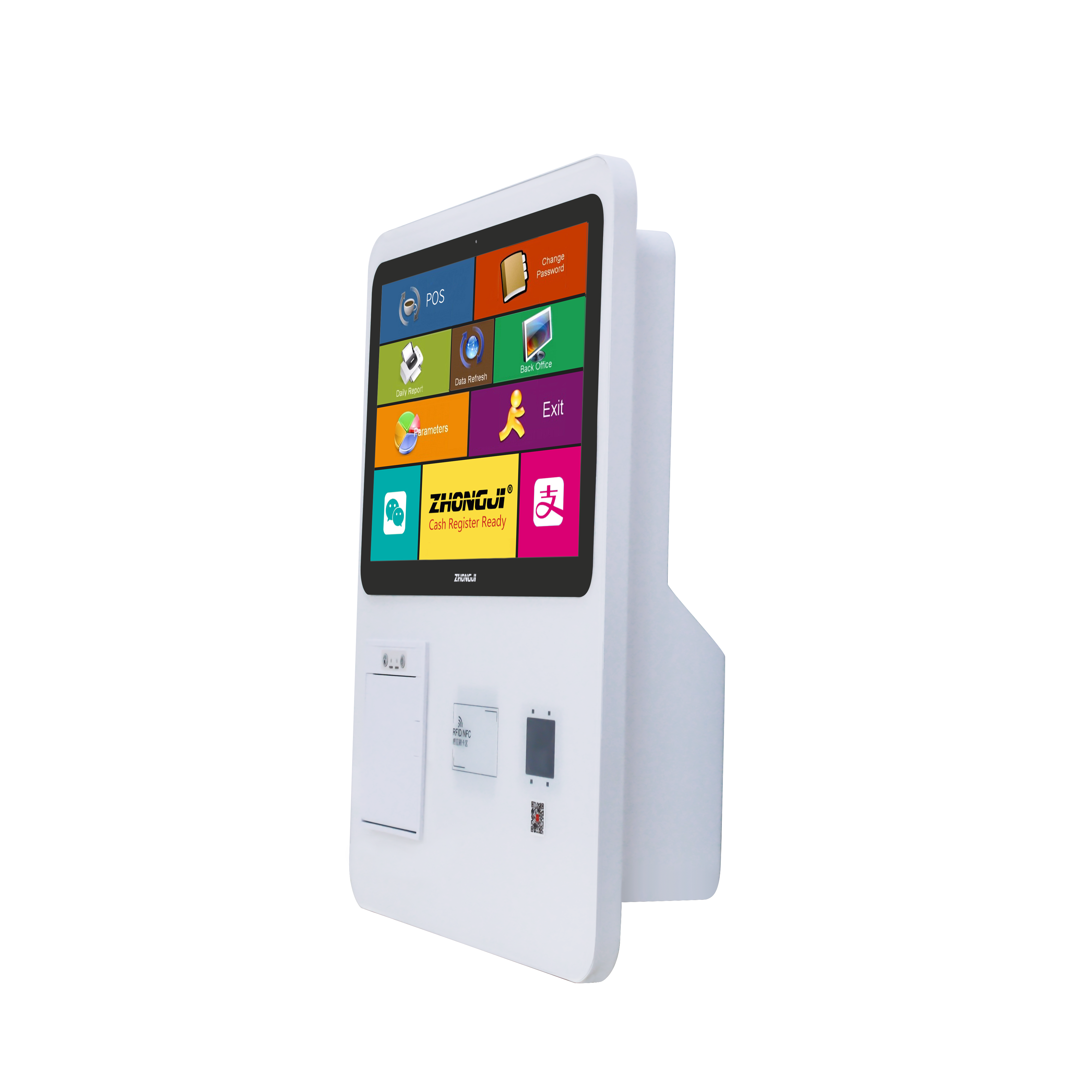 ZHONGJI® A12M POS System 15.6"Capacitive Screen Self-Checkout PC Machine for Retail/Supermarkets