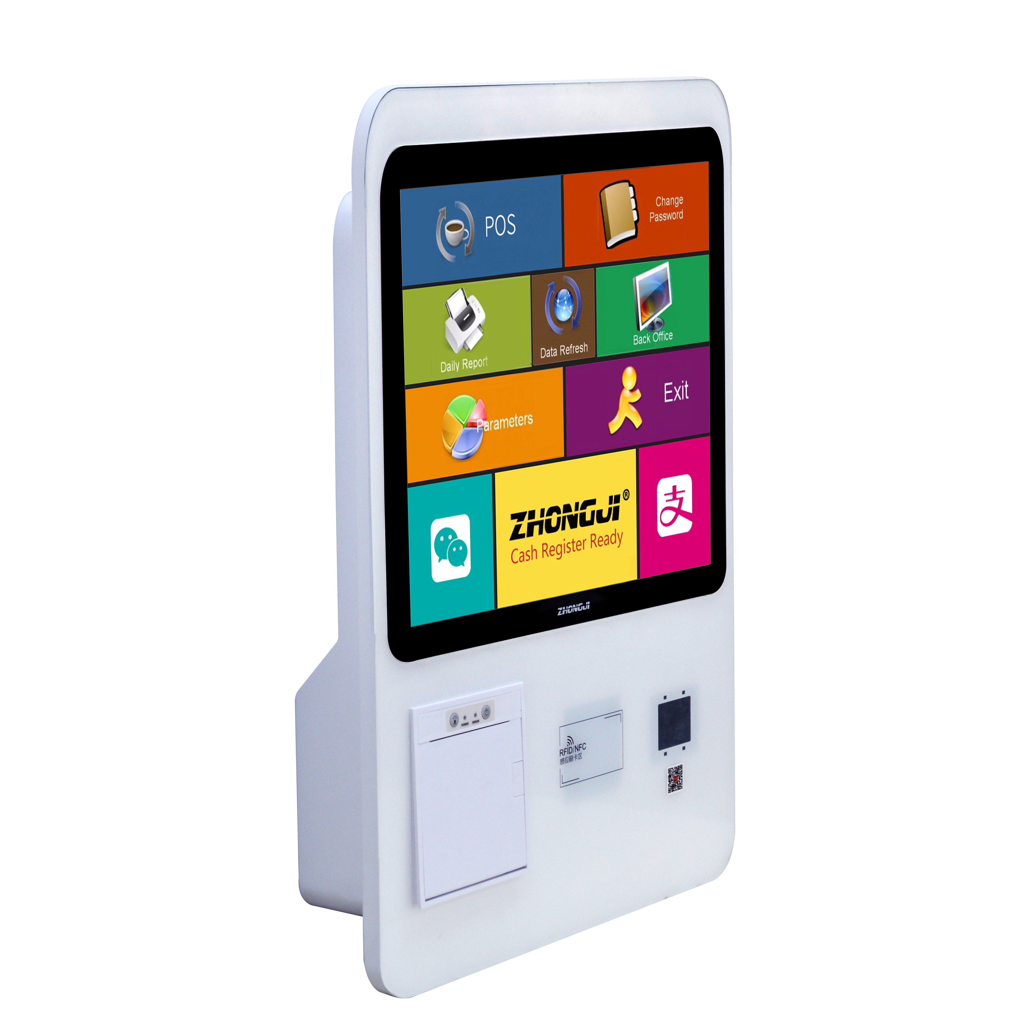ZHONGJI® A12M POS System 15.6"Capacitive Screen Self-Checkout PC Machine for Retail/Supermarkets