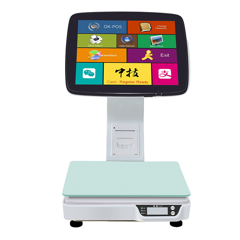 ZHONGJI® TS15 Cash Register  15-inch Touch Screen Built-in 58mm Printer PC Machine for Supermarket/Vegeable Market