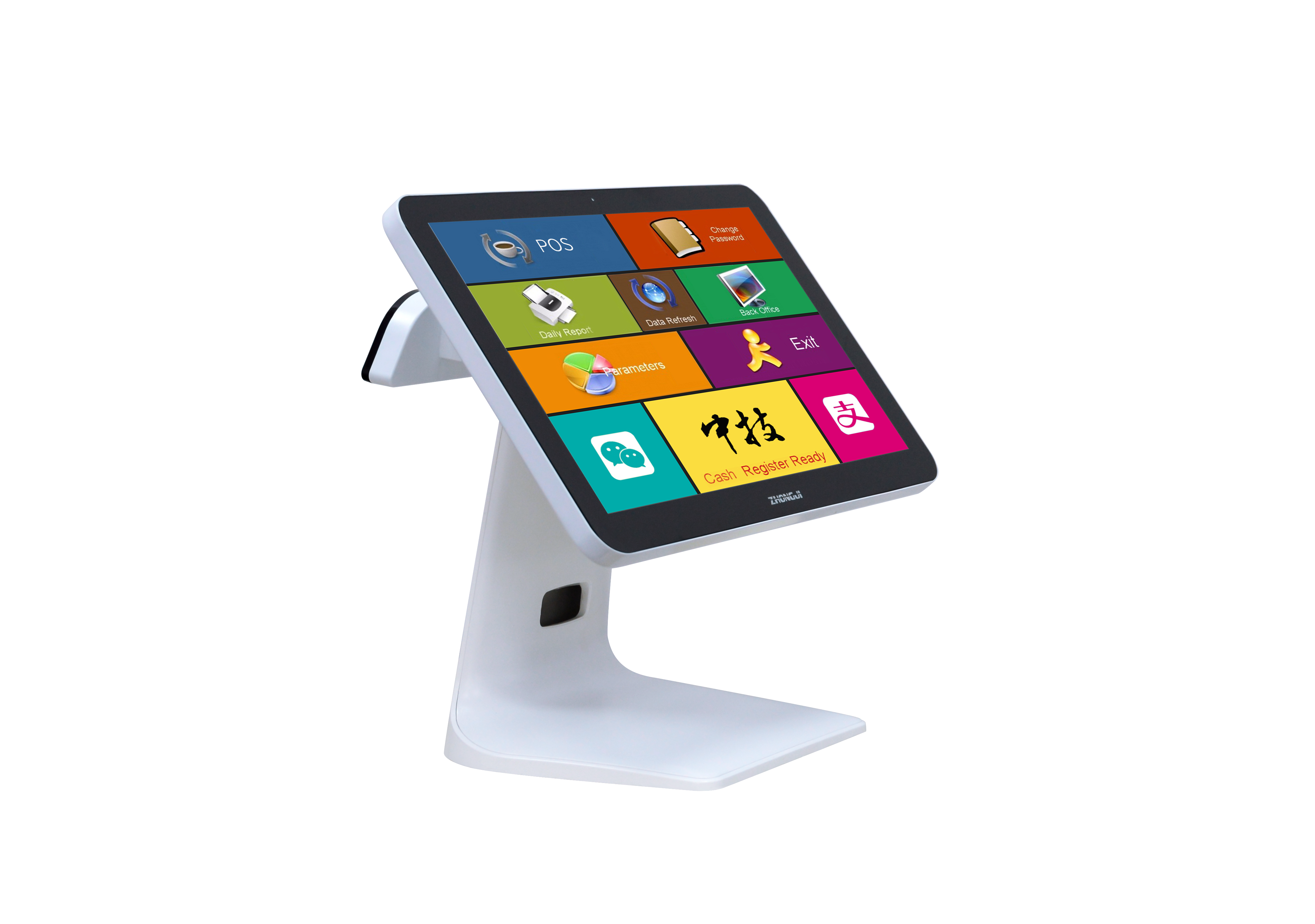 ZHONGJI® A2C POS System 15.6"Wide Touch Screen Cutting-edge Design PC Machine for Retail/Restuarant