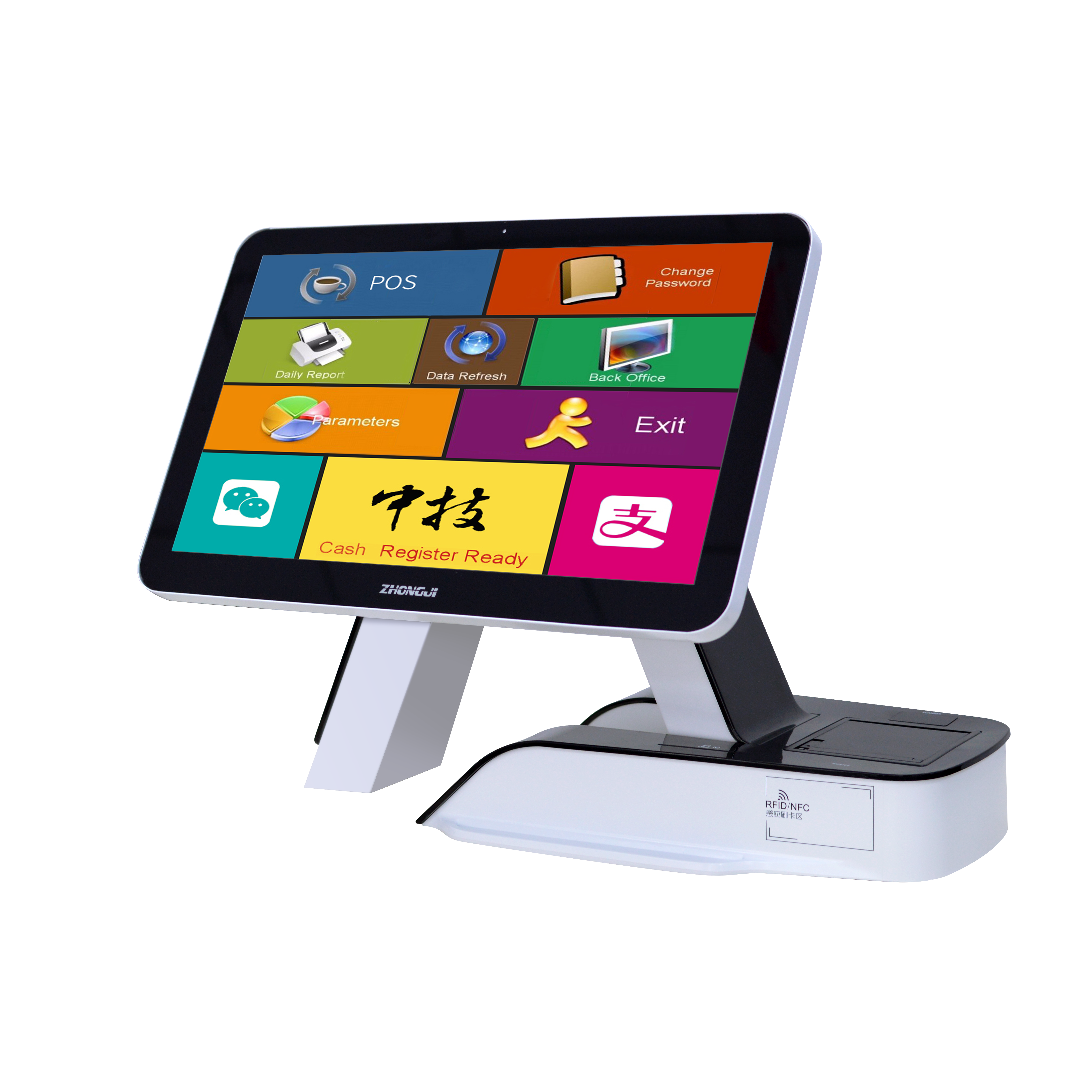 ZHONGJI® A6 POS Machine 15.6"Touch Screen Adjustable Angle All In One Design for Shoping Mall/Retail Store