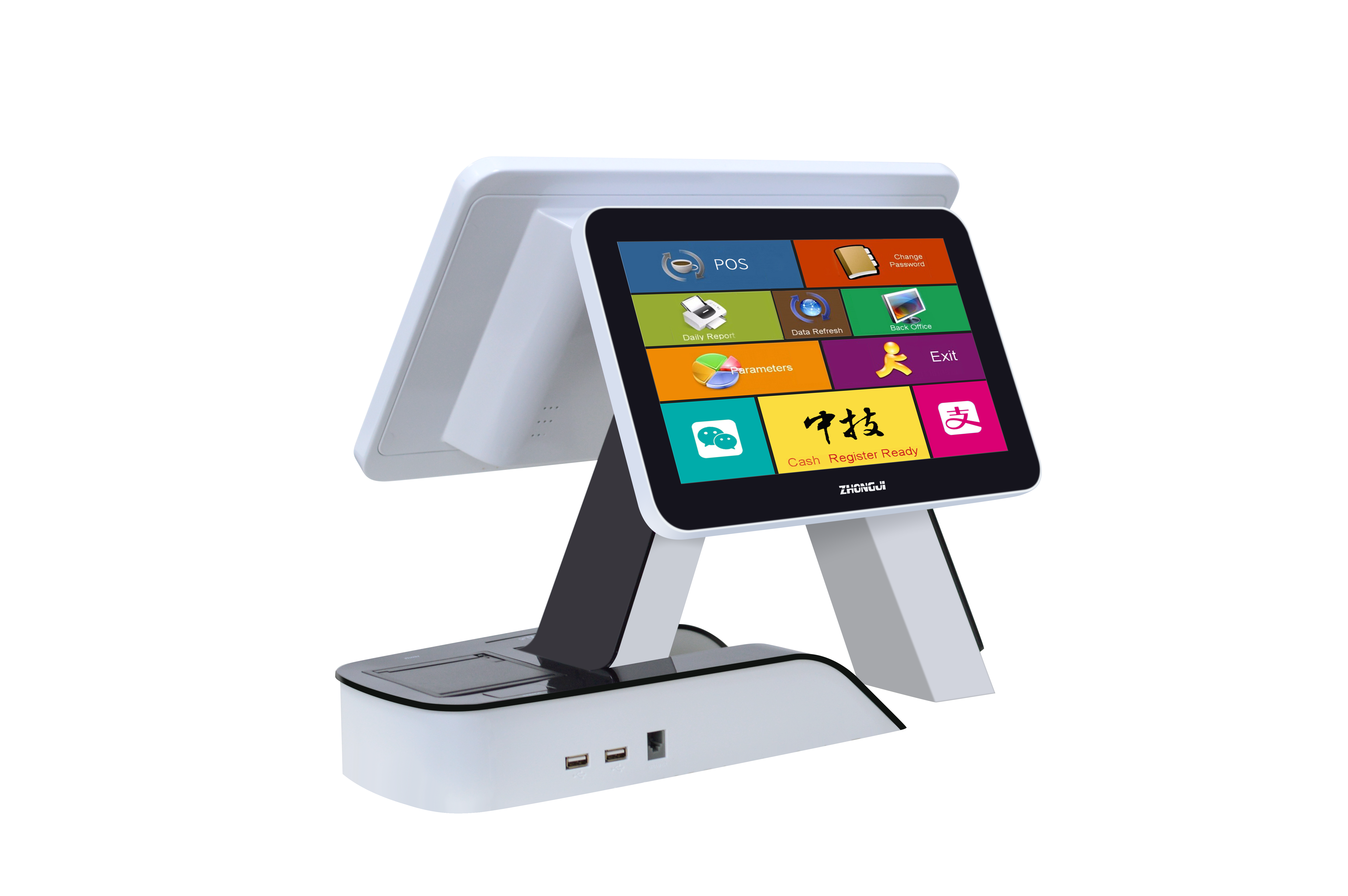ZHONGJI® A6D Cash Register 15.6"Touch Screen All In One Design POS Machine for Retail/Restuarant