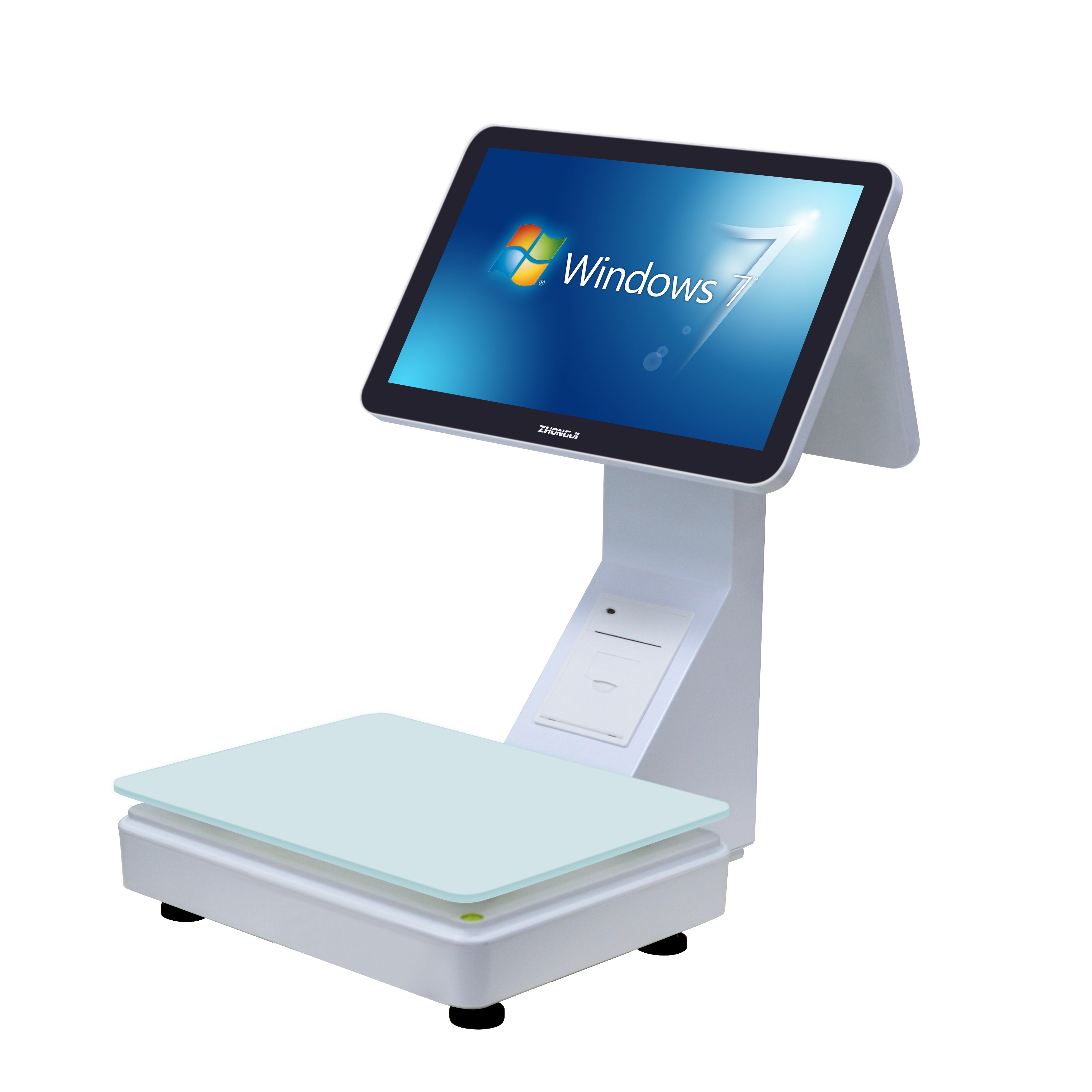ZHONGJI® TS2D POS System Dual Screen Built-in 58mm Printer Intelligent Weighing Design PC Machine for Fruit Store/Supermarkets