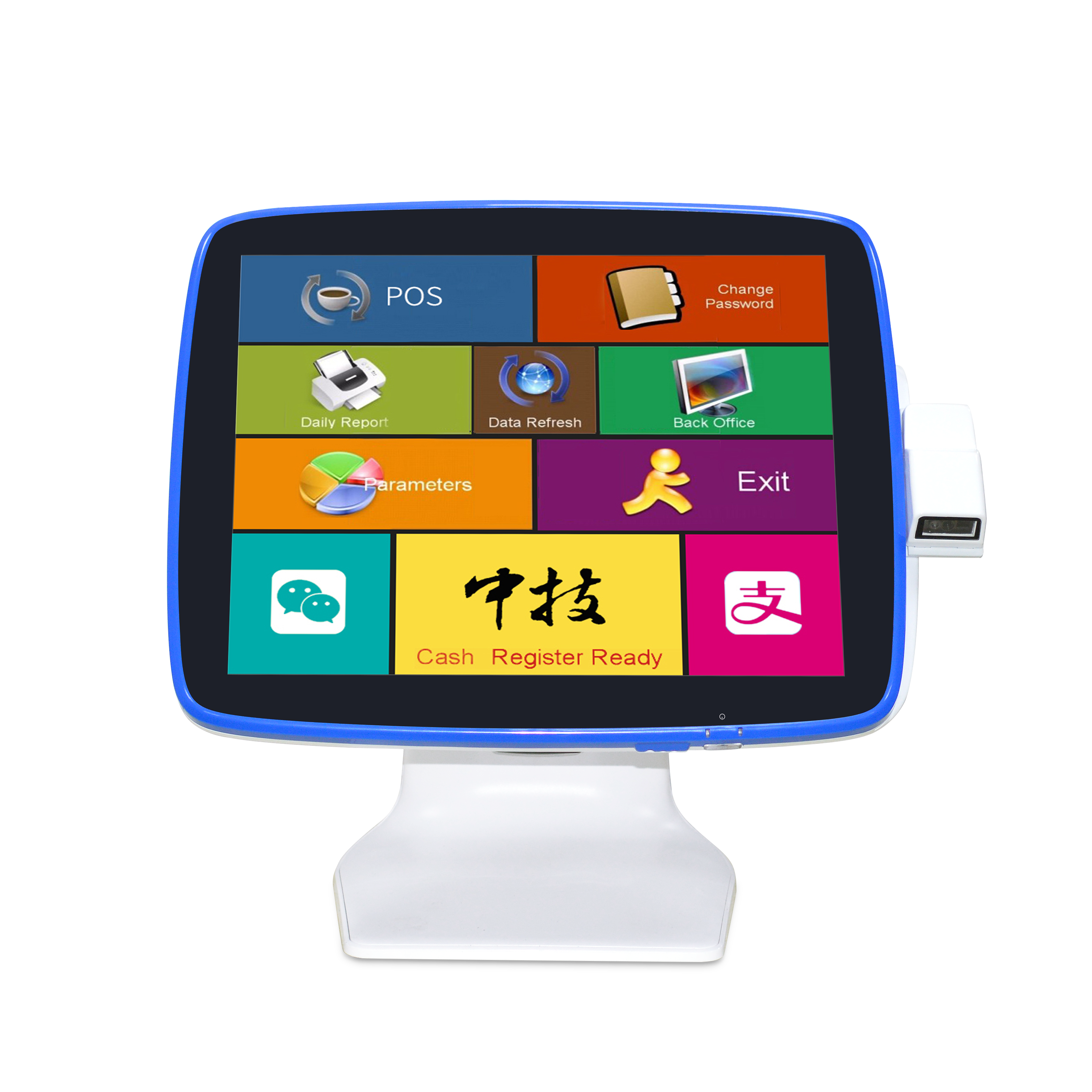 ZHONGJI® A3D POS Machine Dual Wide Touch Screen All In One Design Csah Register for Retail Store/Restuarant