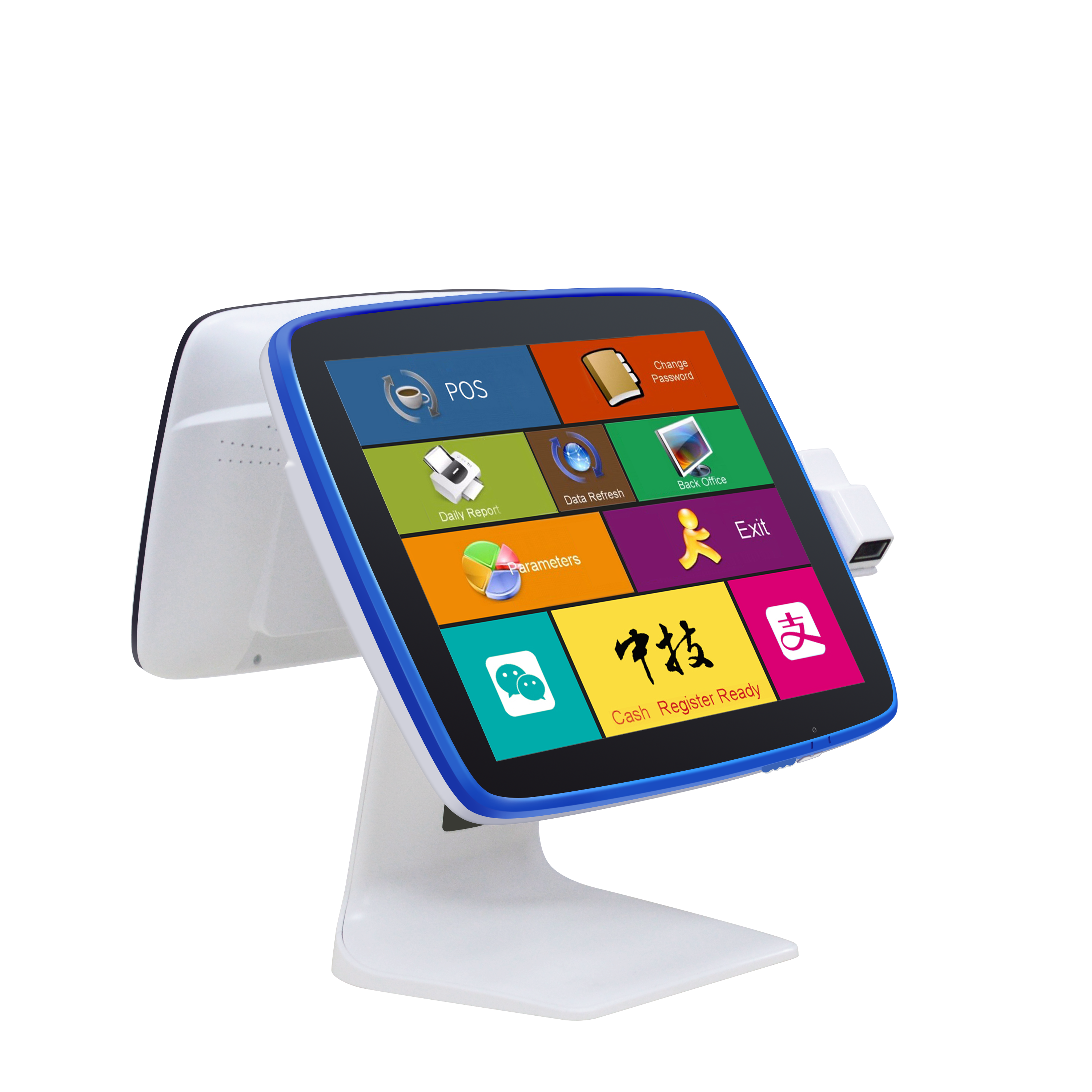 ZHONGJI® A3D POS Machine Dual Wide Touch Screen All In One Design Csah Register for Retail Store/Restuarant