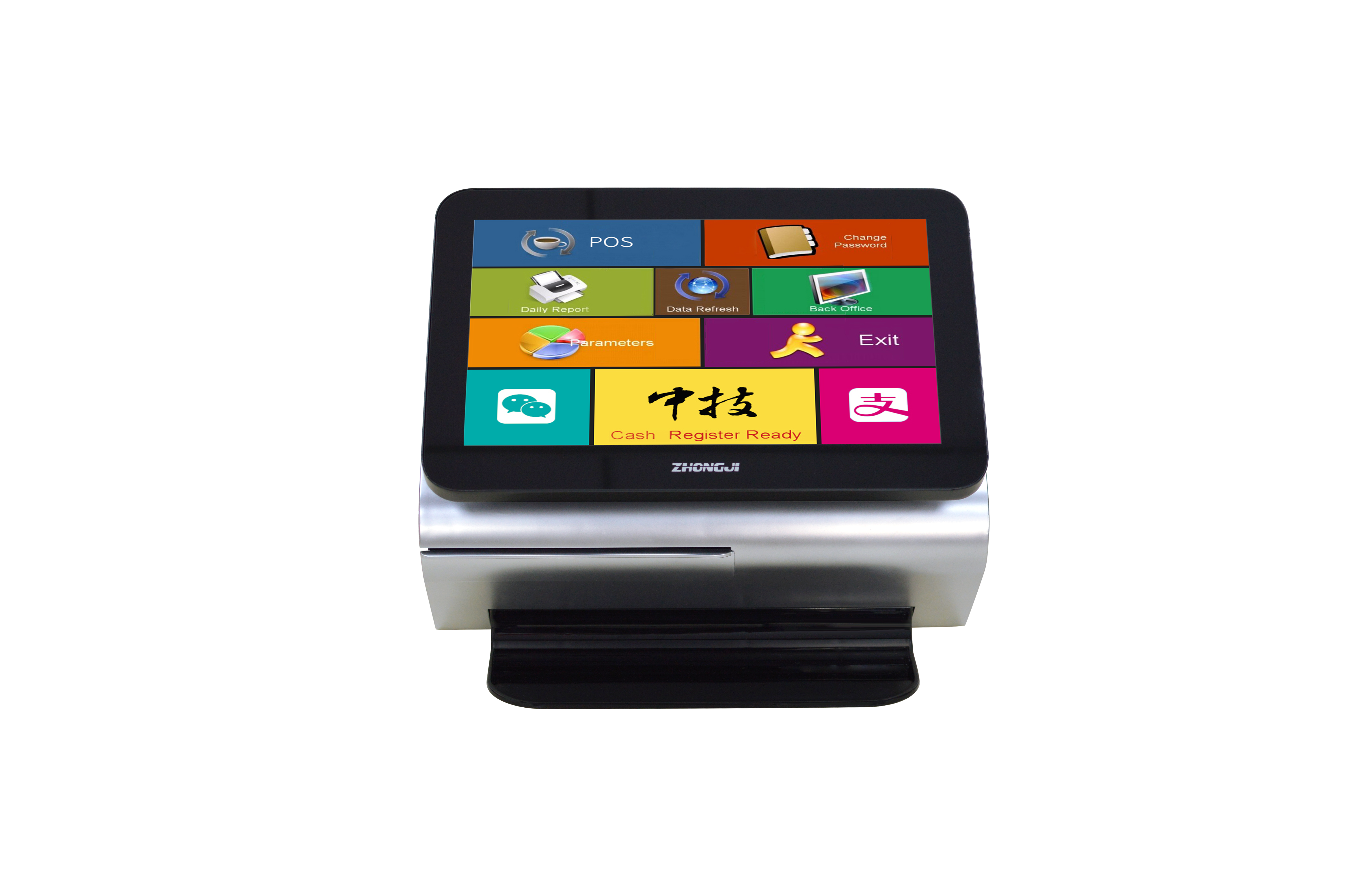 ZHONGJI® A8D POS System Dual 11.6"Touch Screen Mini All In One Design for Retail Store/Restuarant