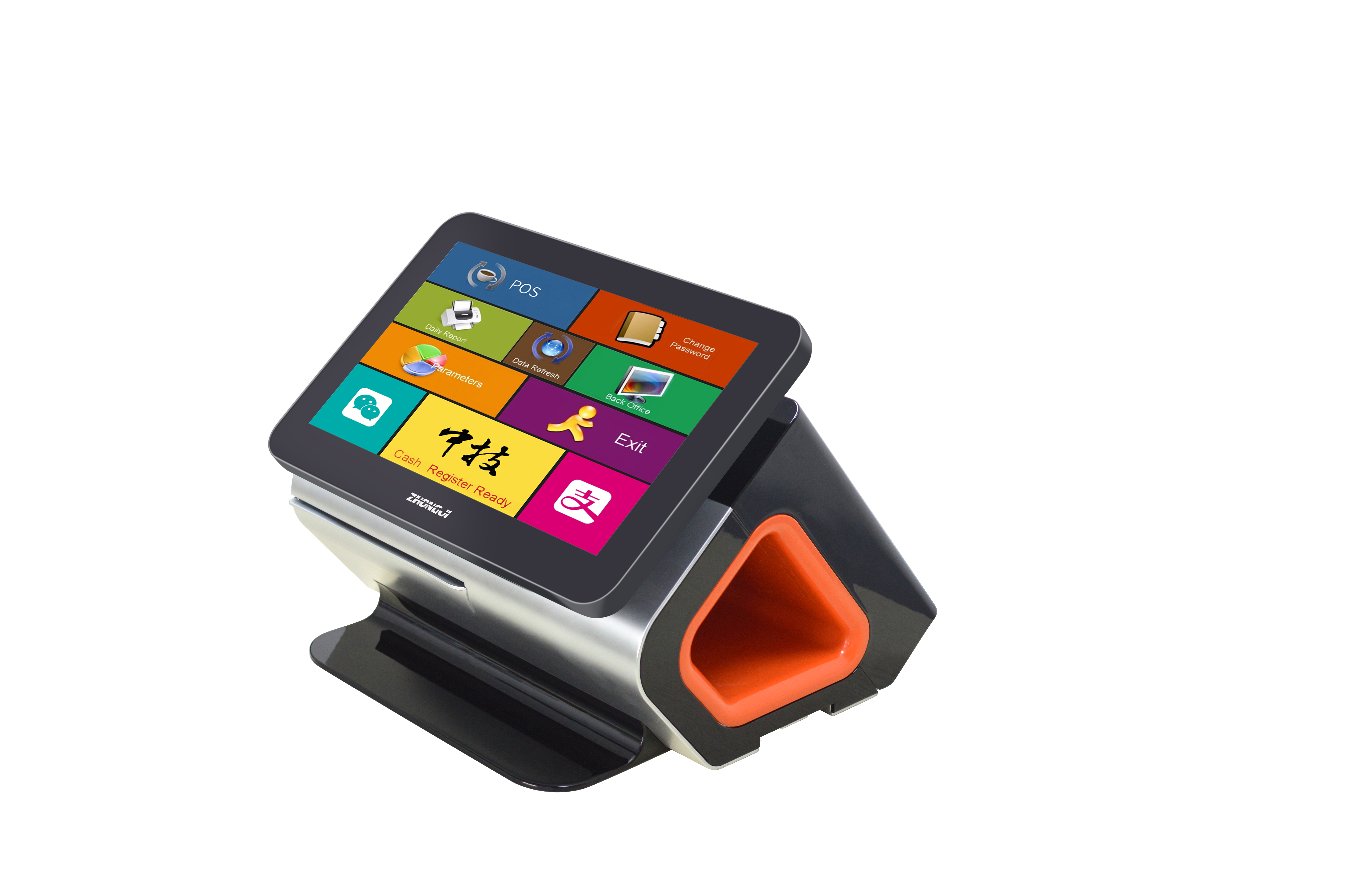ZHONGJI® A8D POS System Dual 11.6"Touch Screen Mini All In One Design for Retail Store/Restuarant