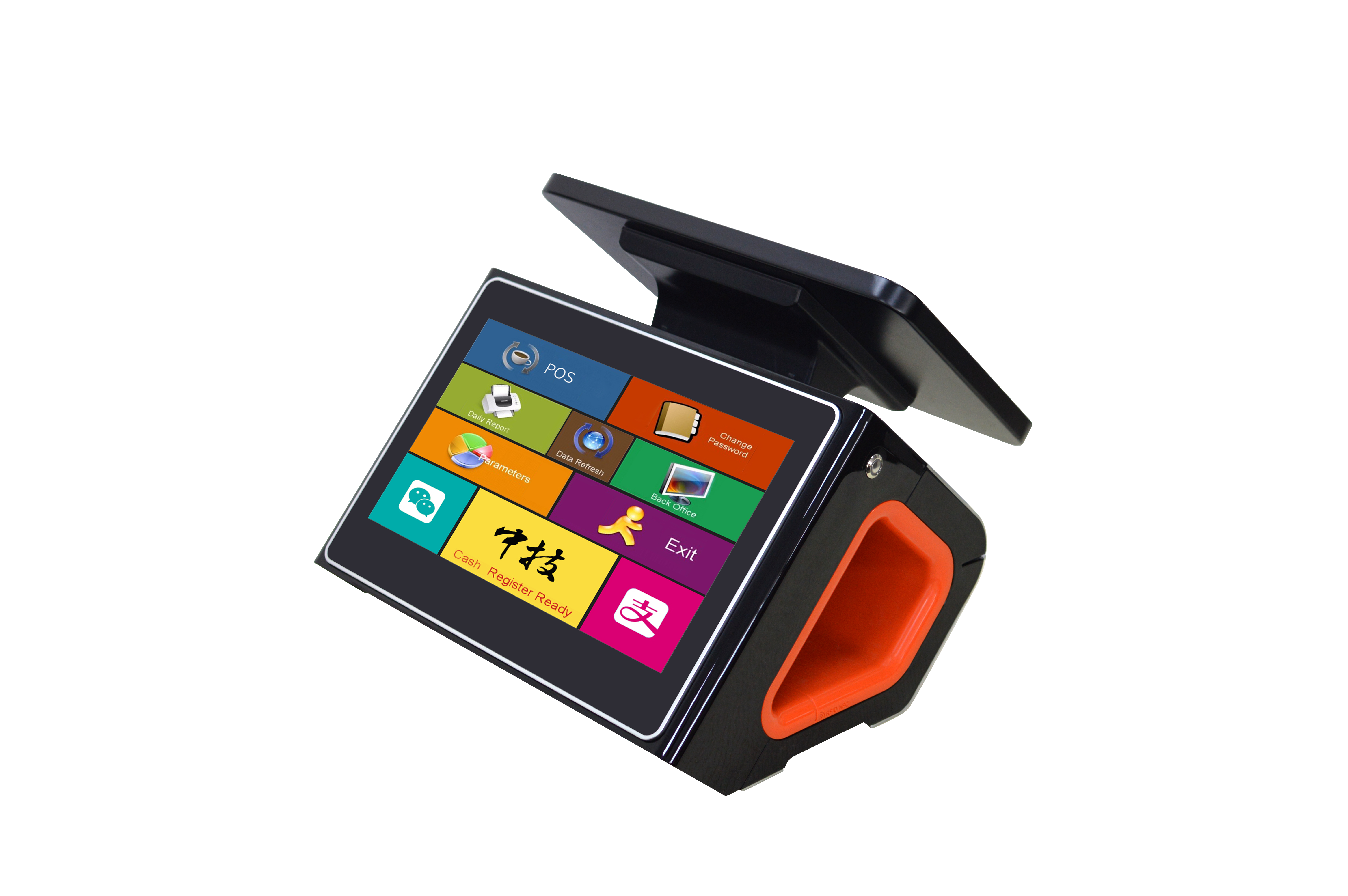 ZHONGJI® A8D POS System Dual 11.6"Touch Screen Mini All In One Design for Retail Store/Restuarant