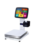 ZHONGJI® TS4 POS System 15-inch Touch Screen Side-Mounted Printer Design Intelligent Weighing PC Machine for Vegetable Market/Supermarkets