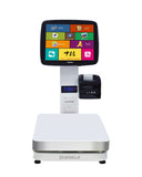 ZHONGJI® TS4 POS System 15-inch Touch Screen Side-Mounted Printer Design Intelligent Weighing PC Machine for Vegetable Market/Supermarkets
