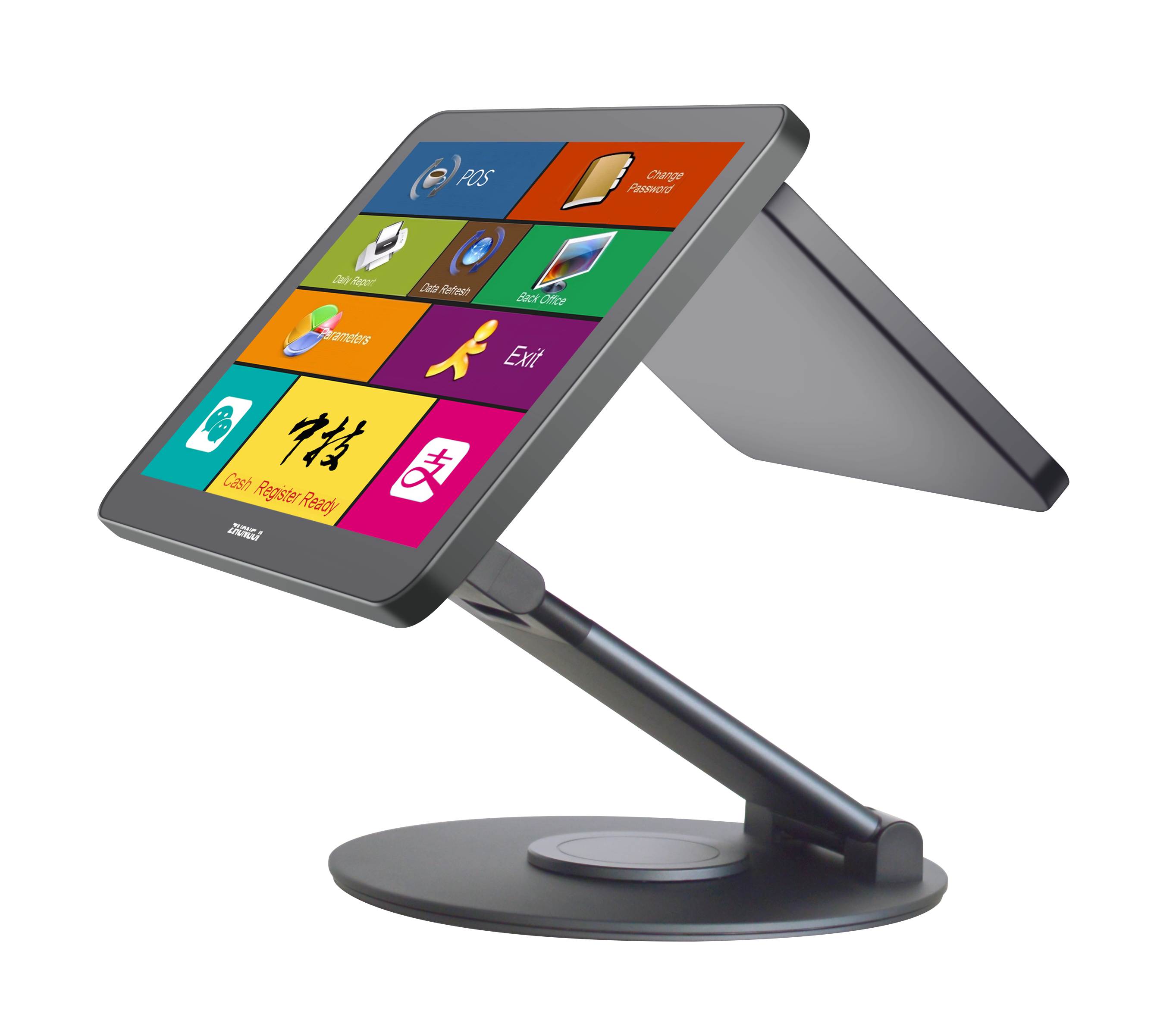 ZHONGJI® A1D  Cash Register 360° Rotatable Base Folding Design 15.6"Touch Screen PC Machine for Retail/Restuarant