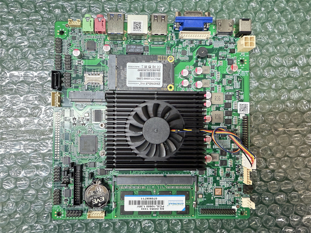 ZHONGJI Quad-Core Processor ZJ4125 Motherboard Industrial with DC-12V 6-COM 2xGbE LAN LVDS VGA for POS Machines PC