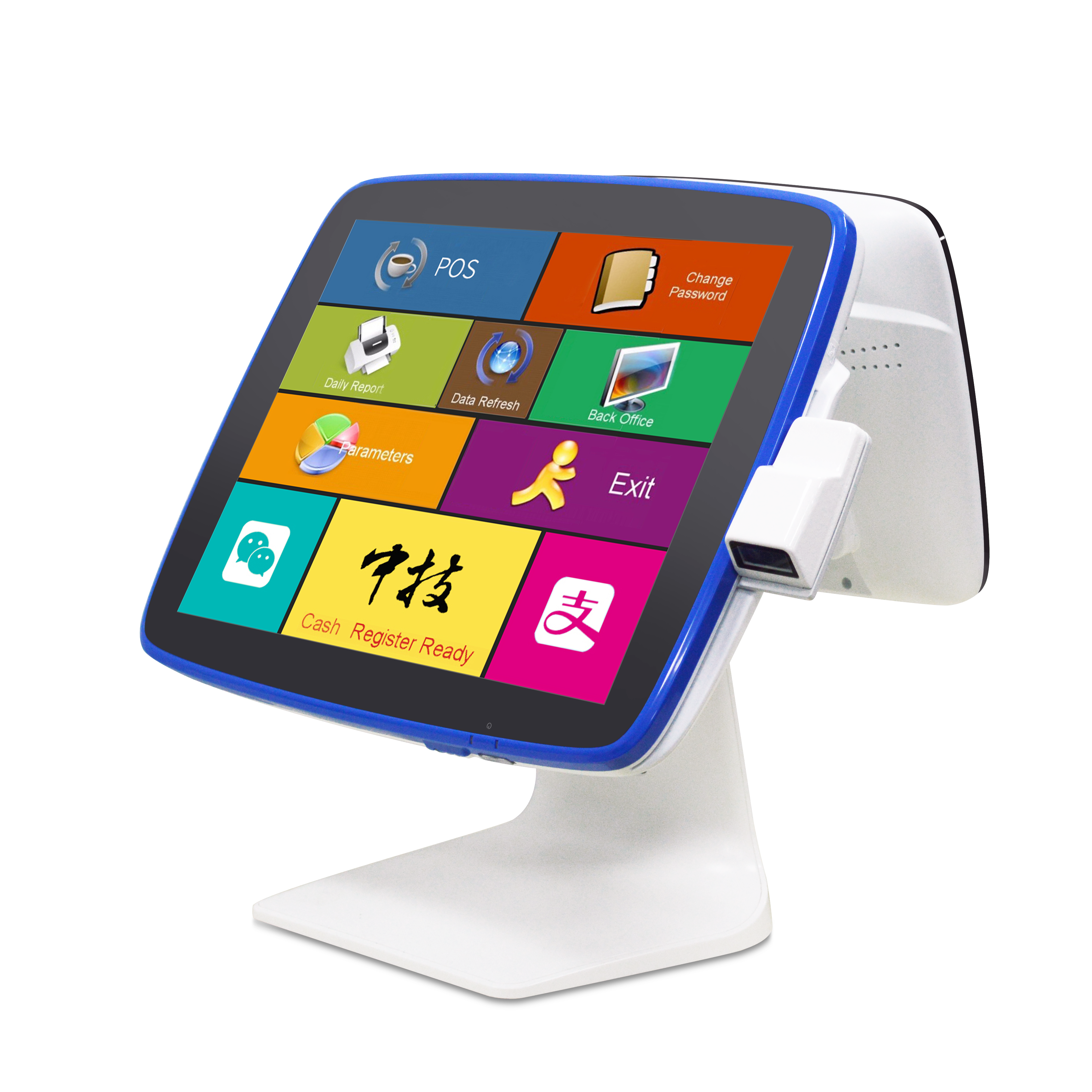 ZHONGJI® A3D POS Machine Dual Wide Touch Screen All In One Design Csah Register for Retail Store/Restuarant