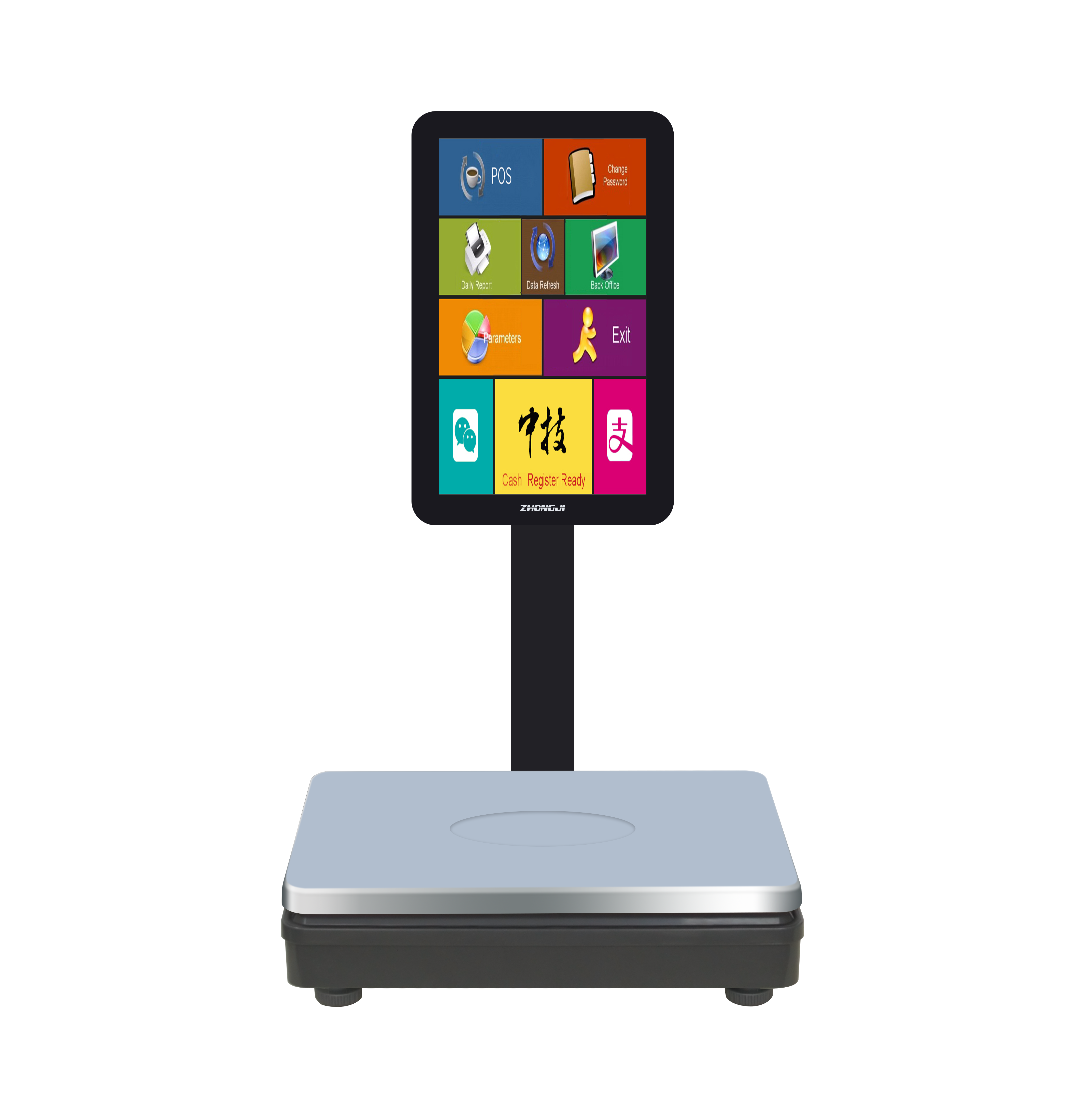 ZHONGJI® TS8 Cash Register Vertical 11.6"Touch Screen Design PC Machine for Supermarket/Vegetable Market