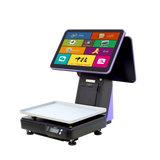 ZHONGJI® TS9D POS System Dual Touch Screen Built-in 58mm Printer Intelligent Weighing PC Machine for Supermarket/Farmers'Market