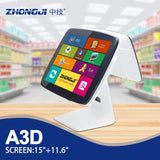 ZHONGJI® A3D POS Machine Dual Wide Touch Screen All In One Design Csah Register for Retail Store/Restuarant