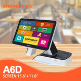 ZHONGJI® A6D Cash Register 15.6"Touch Screen All In One Design POS Machine for Retail/Restuarant