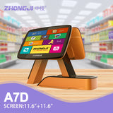 ZHONGJI® A7D(11.6) POS System Dual 11.6