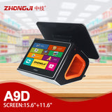 ZHONGJI® A9D POS System Dual Touch Screen Facial Recognition Design PC Machine for Retail Store/Restuarant