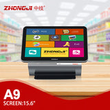 ZHONGJI® A9 POS System 15.6"Capacitive Touch Screen Facial Recognition Payment Cash Register for Baking Store/Restuarant