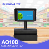 ZHONGJI® AO10D POS System Android Dual Screen Built-in 58mm Printer Cash Box Design Machine for Supermarkets/Retail