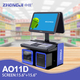 ZHONGJI® AO11D POS System Android Dual Screen Built-in 58mm Thermal Printer Design Machine for Supermarkets/Retail Store