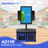 ZHONGJI® AO11R POS System Android 15.6-inch Screen Built-in 58mm Printer Machine for Supermarket/Retail