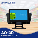 ZHONGJI® AO13D POS System Android 15.6"Main Screen Dual Screen Design Kitchen Display Machine for Retail/Restuarant