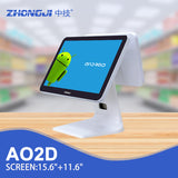 ZHONGJI® AO2D Cash Register Android Dual Touch Wide Screen All in ONE Design POS Machine for Retail/Restuarant