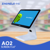 ZHONGJI® AO2 POS System Android Wide Screen 15.6"Touch Screen Machine All In One Design for Retail Store/Restuarant