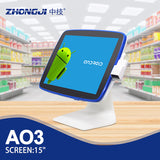 ZHONGJI® AO3 POS Machine Android 15"Touch Screen All In One Design for Restuarant/Retail Store