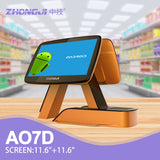 ZHONGJI® AO7D(11.6) POS System Android Dual 11.6" Touch Screen Stylish Su-Style Design for Retail/Restuarant