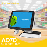 ZHONGJI® AO7D POS System Android Dual Touch Screens Su-Style Design for Retail Store/Restuarant