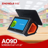 ZHONGJI® AO9D POS System Android Dual Touch Screen Facial Recognition Design Machine for Retail Store/Restuarant