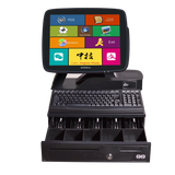 ZHONGJI® A700D POS System Dual Screen Electric Cash Draw Programmable Keyboard Design PC Machine for Supermarket/Retail