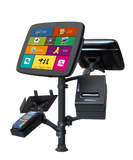 ZHONGJI® A3P POS Machine 15-inch Screen 180°Rotating Multiple Arms One Pole Design for Supermarkets/Salemarkets