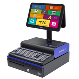 ZHONGJI® A10D POS System Dual Screen Built-in 58mm Printer Cash Box Design PC Machine for Supermarkets/Retail