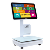 ZHONGJI® TS10 Cash Register 15.6"Touch Screen Sie-Mounted 58mm Printer Intelligent Weighing PC Machine for Supermarket/Vegetable Market