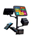 ZHONGJI® A3P POS Machine 15-inch Screen 180°Rotating Multiple Arms One Pole Design for Supermarkets/Salemarkets