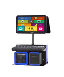 ZHONGJI® A11D POS System Dual Screen Built-in 58mm Thermal Printer Design PC Machine for Supermarkets/Retail Store