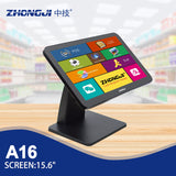 ZHONGJI® A16 POS System 15.6”Capacitive Touch Screen Free Rotation Design PC Machine for Retail/Hotel