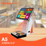 ZHONGJI® A5 POS System 15.6-inch Touch High-resolution Screen Built-in 58mm Thermal Printer PC Machine for Retail/Restuarant