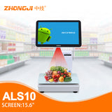 ZHONGJI® ALS10 POS System Android 15.6-inch Touch Screen High-reliability Label Printer Design Machine for Supermarket/Retails