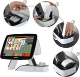 ZHONGJI® A7 Set-Double Touch Screen All-in-one POS Cash Register with Handheld Scanner And Thermal Printer