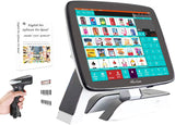 ZHONGJI® A3D Set- All in One POS System Cash Register With Desktop Scanner, Receipt Printer, Keyboard And Cash Drawer